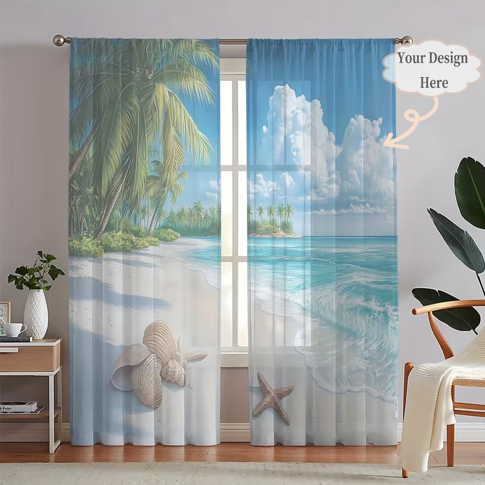 Home Decor Fabric - ستائر شفافة مسطحة ثنائية الأبعاد مخصصة