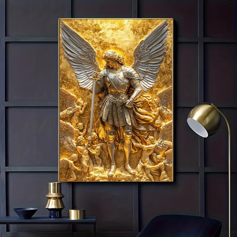 Home Decor Quirky - لوحة فنية جدارية لعذراء ميخائيل المقدسة،