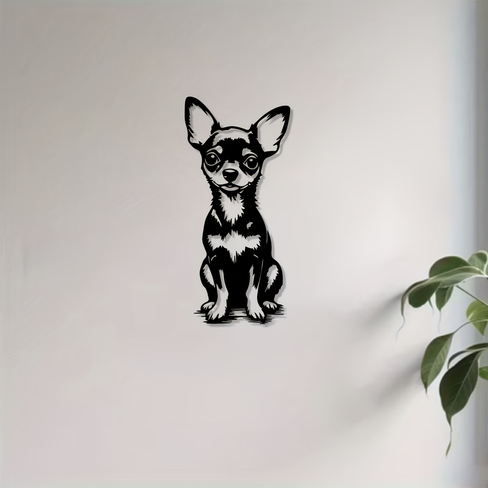 Home Decor Quirky - تمثال شيهواوا لطيف من الألومنيوم، ديكور