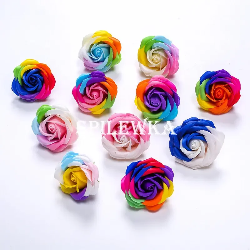 Home Decor For Wedding - Spilewka 6X7cm الملونة روز زهرة اصطناعية