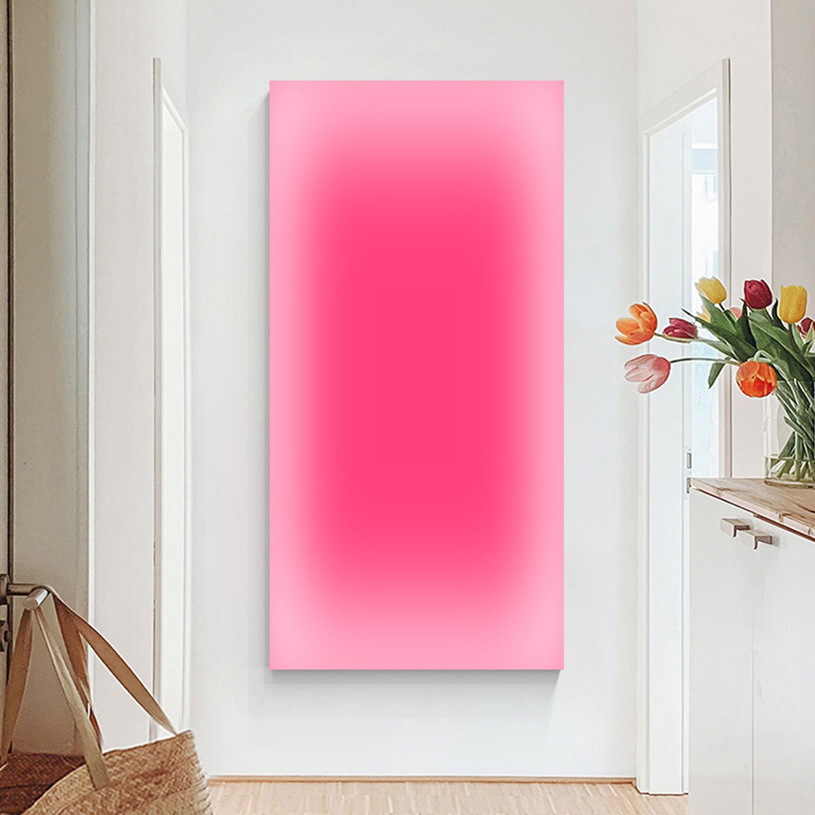 لوحات فنية تجريدية بتدرجات الن - مراجعة Home Decor Dopamine وسعره