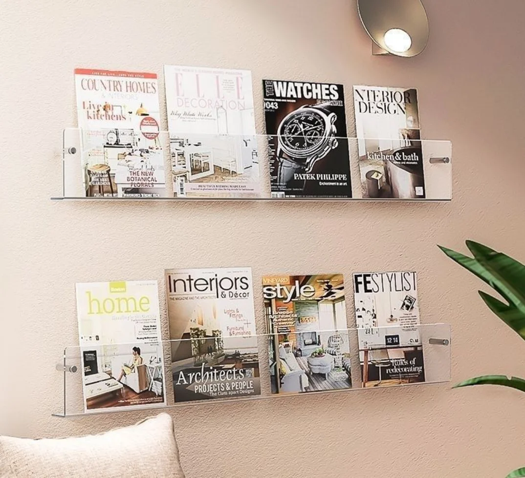 رف تخزين جداري شفاف من الأكريل - مراجعة Home Decor Brochure وسعره