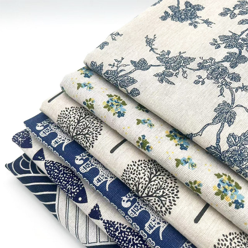 قماش قطني كتان بنقشة زهور بوهي - مراجعة Home Decor Fabric وسعره