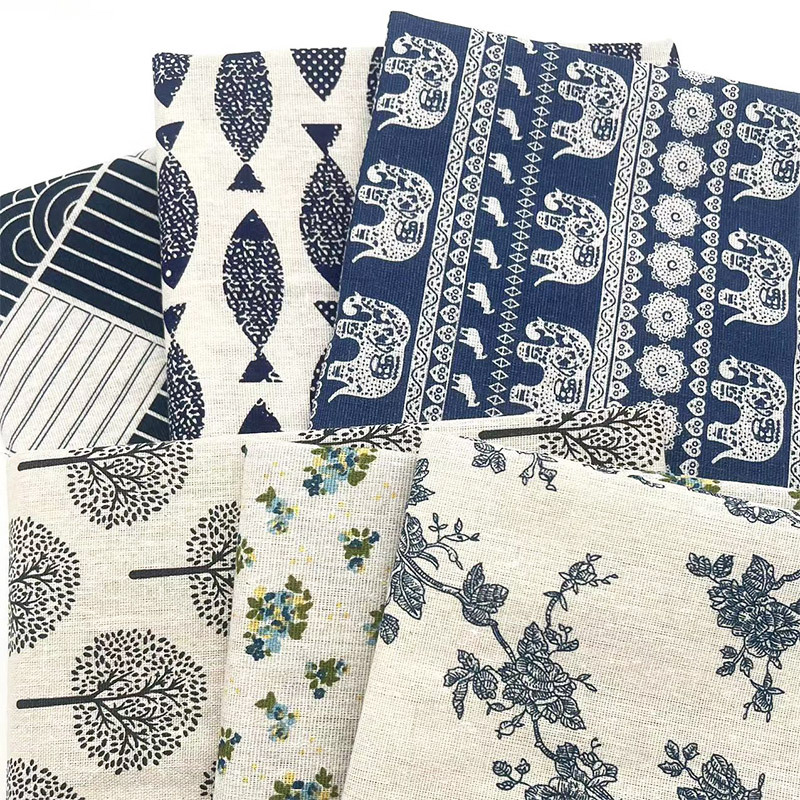 قماش قطني كتان بنقشة زهور بوهي - مراجعة Home Decor Fabric وسعره