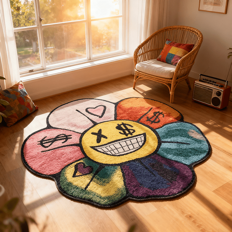 سجادة غرفة نوم إبداعية ملونة م - مراجعة Home Decor Dopamine وسعره